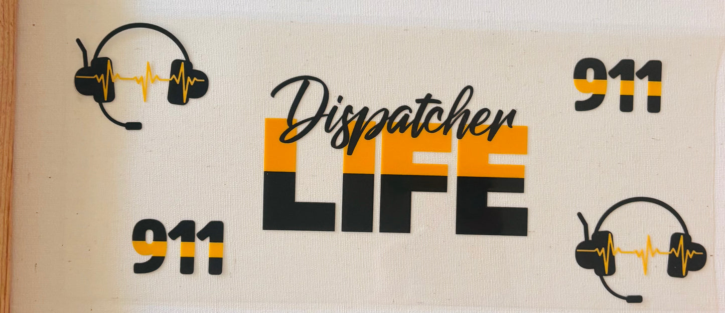 911 Dispatcher 16oz UV DTF Wraps