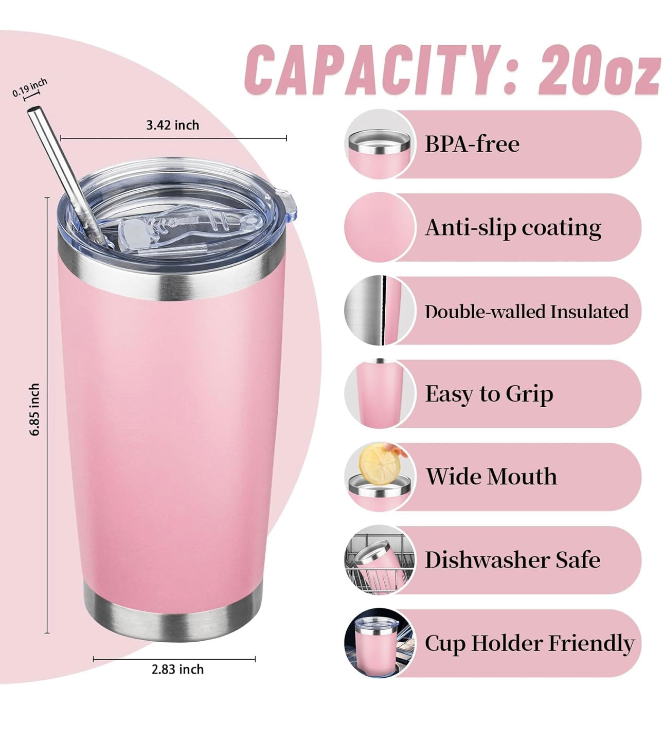 20oz stainless steel tumbler