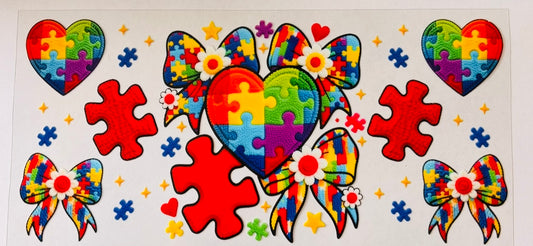 Autism Awareness 16oz UV DTF Wrap