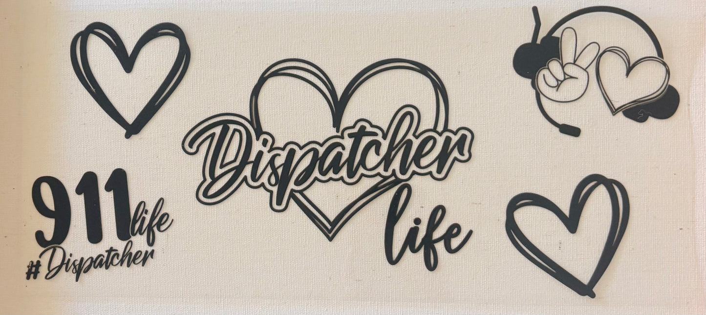 911 Dispatcher 16oz UV DTf Wrap