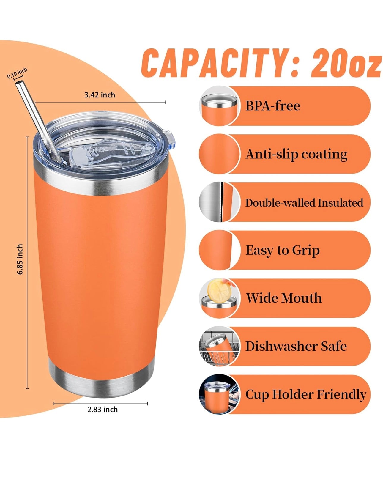 20oz Stainless Steel Tumblers