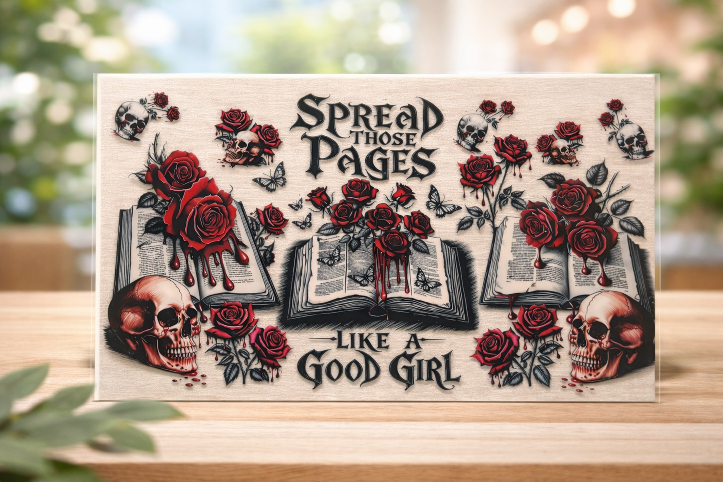 16oz Skull Book UV DTF Wrap
