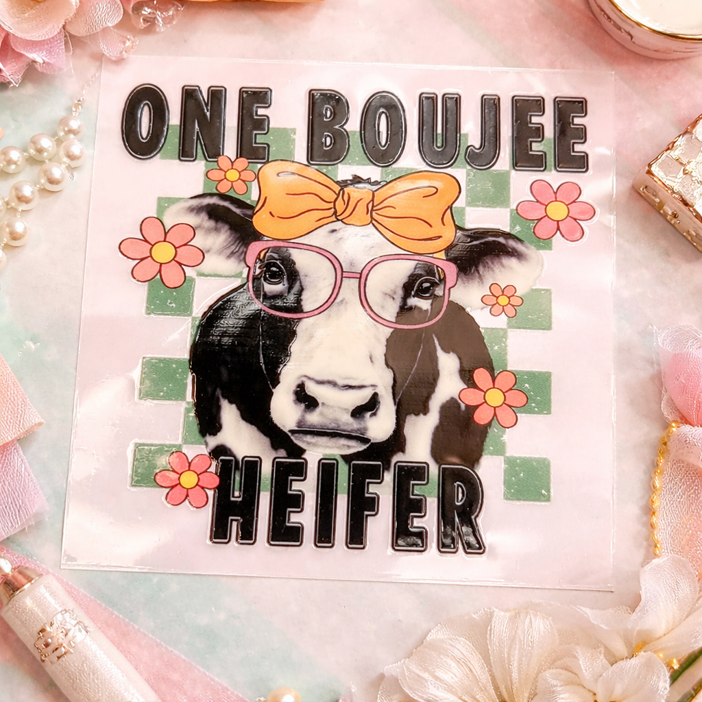 Boujee Cow 4 inch decal
