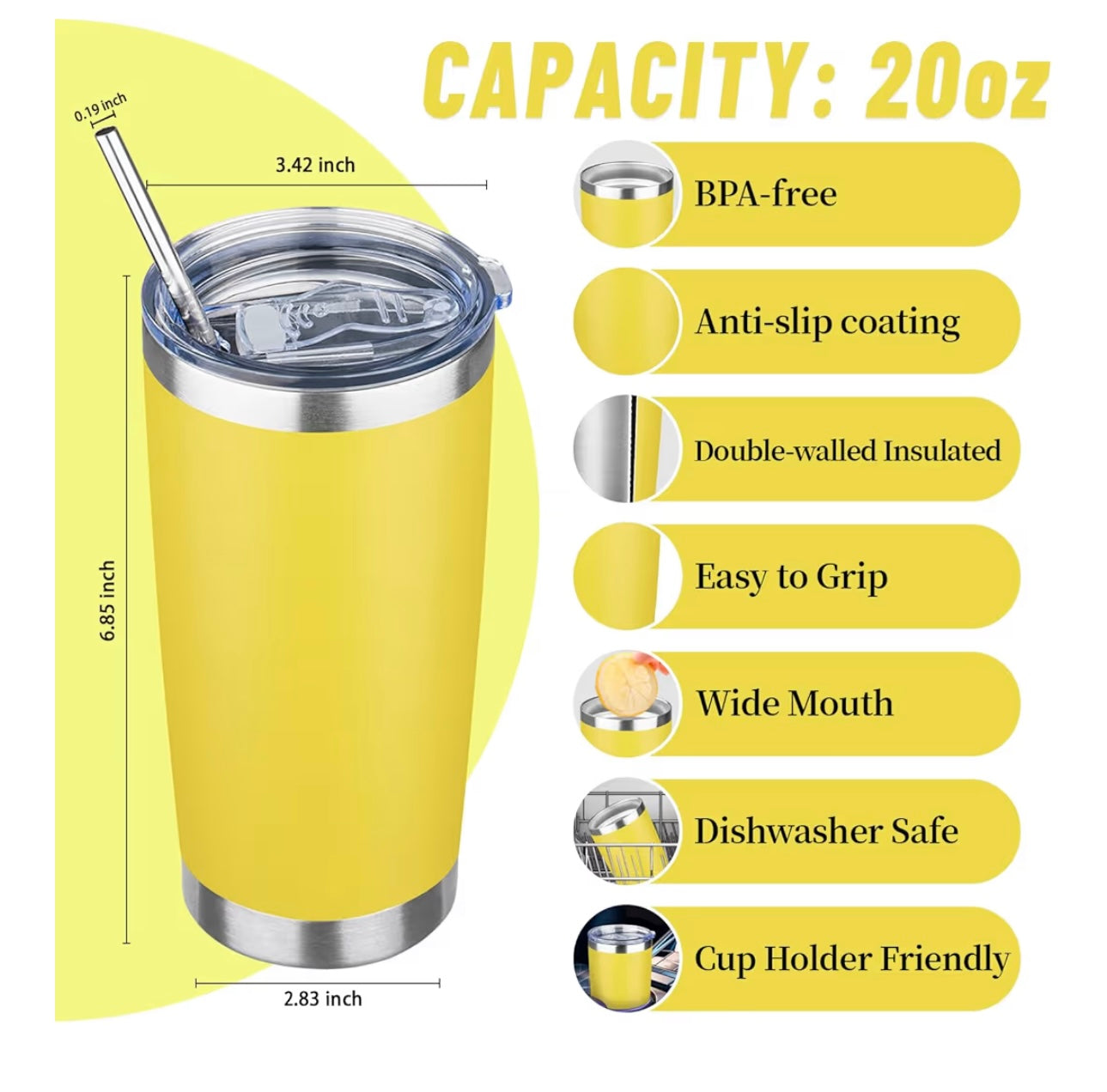 20oz Stainless Steel Tumbler