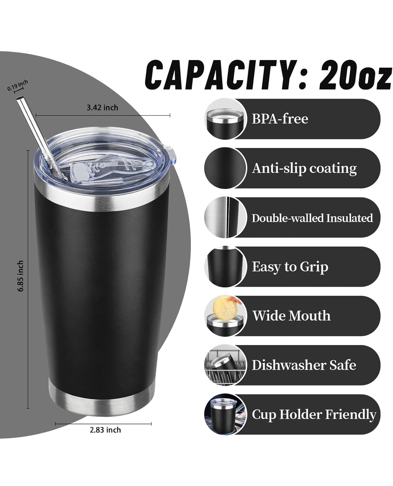 20oz Stainless Steel Tumblers