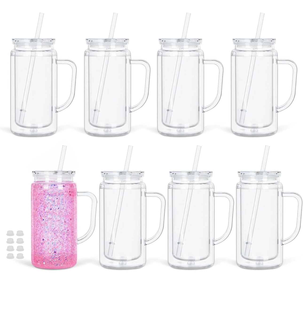 16oz Snowglobe Tumbler Handle