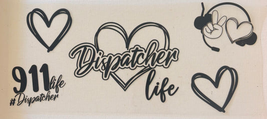 911 Dispatcher 16oz UV DTf Wrap