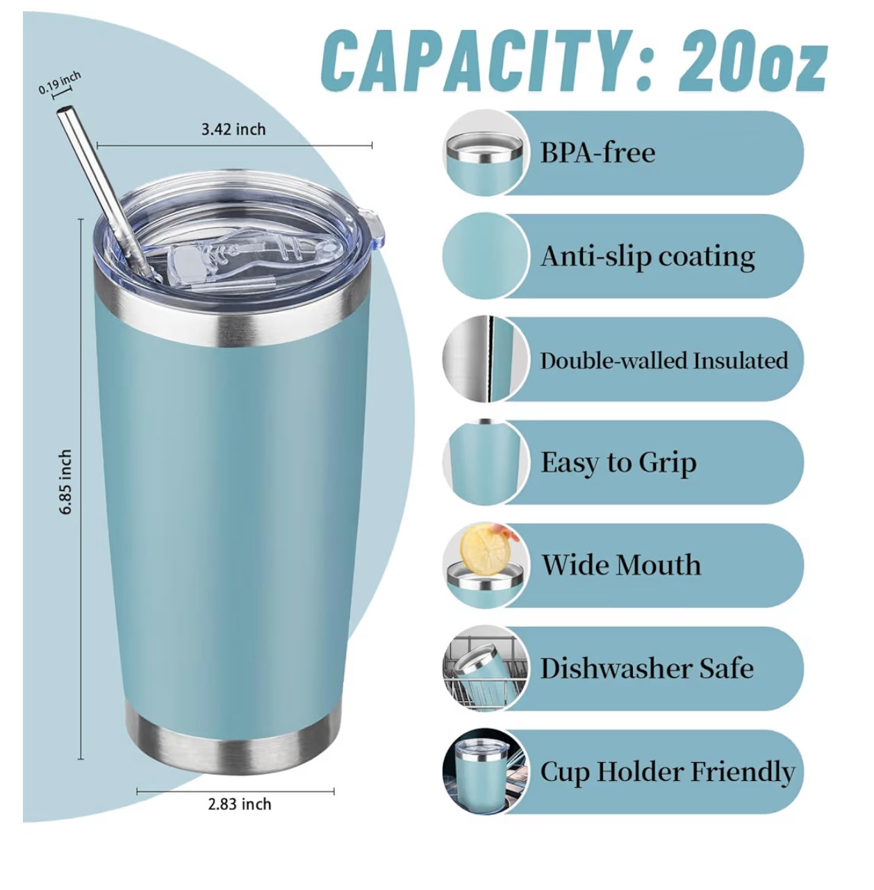 20oz Stainless Steel Tumbler