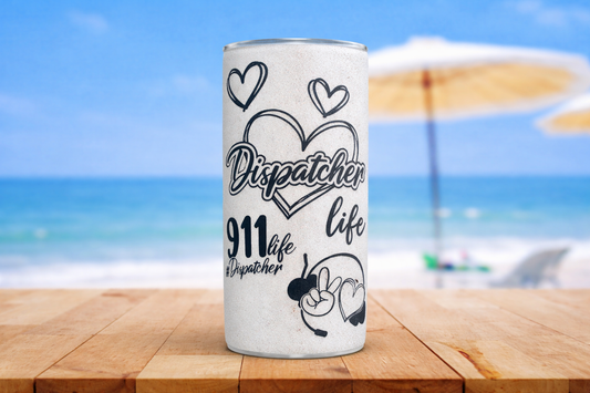 911 Dispatcher 16oz UV DTf Wrap