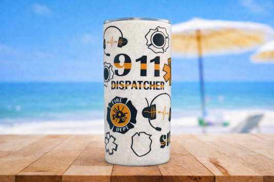 911 Dispatcher 16 oz UV DTF Wrap