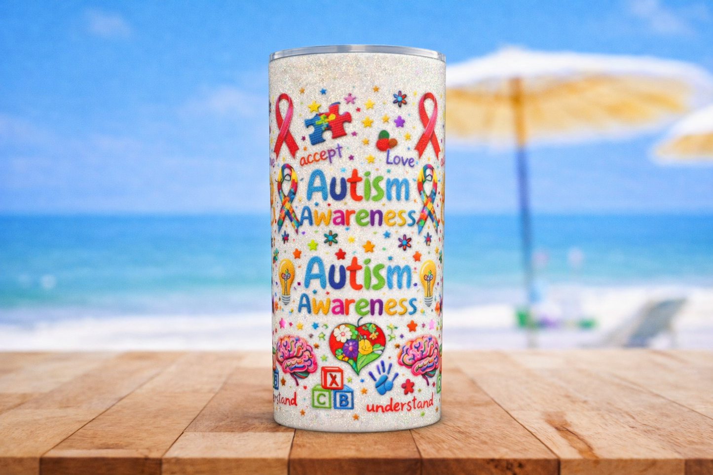 Autism Awareness 16oz UV DTF Wrap