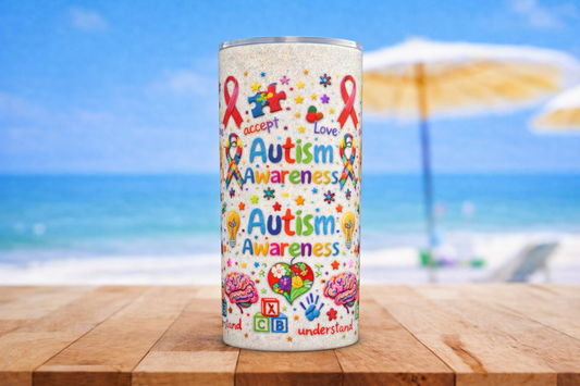 Autism Awareness 16oz UV DTF Wrap
