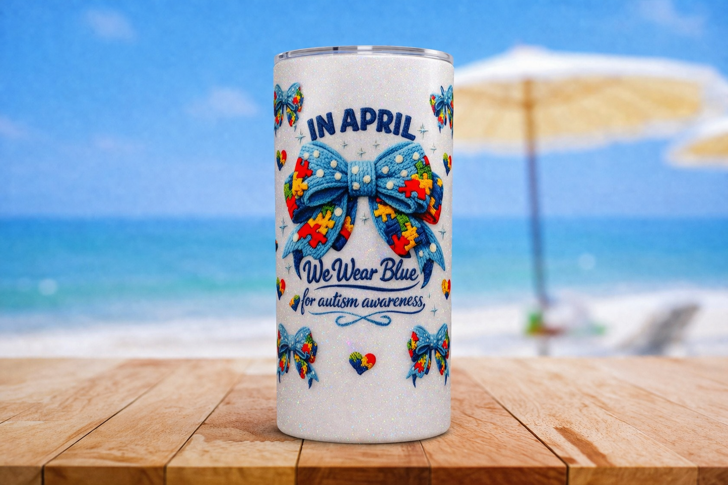 Autism Awareness 16oz UV DTF Wrap.