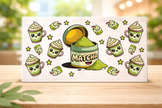 16oz Matcha UV DTF Wrap