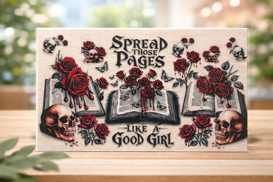 16oz Skull Book UV DTF Wrap