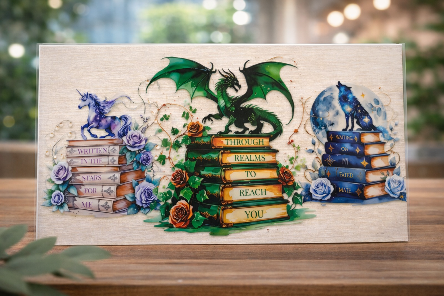 16oz UV DTF Wrap Dragon Book