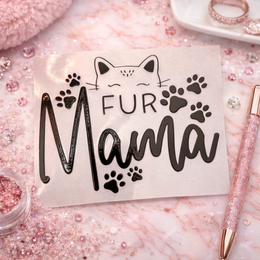 Cat mama UV DTF Decal