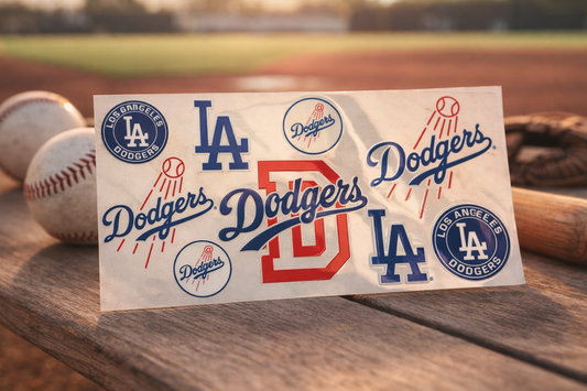Dodgers Baseball 16oz UV DTF Wrap