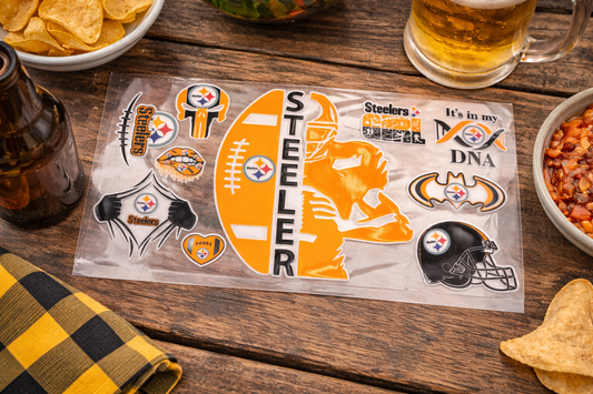 16oz Steelers UV DTF Wrap