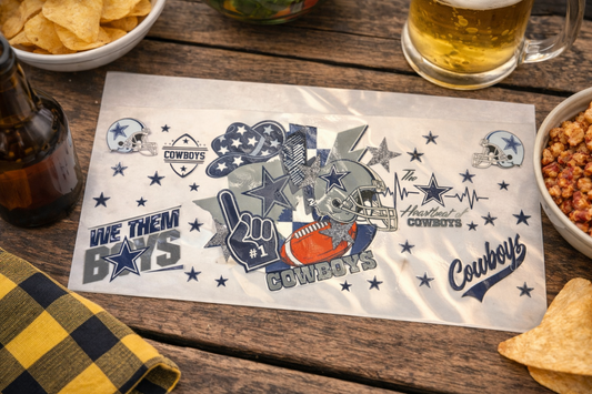 16oz Cowboys UV DTF Wrap