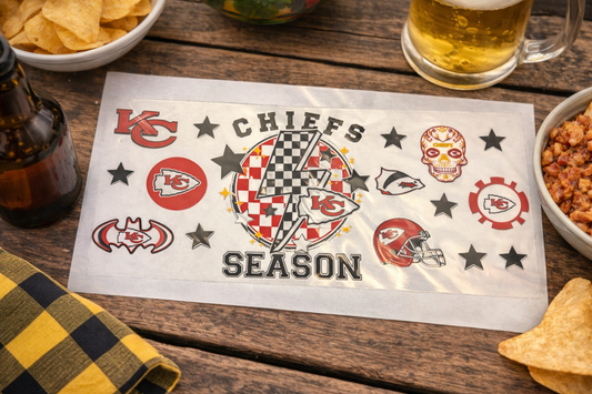 16oz Chiefs UV DTF Wrap