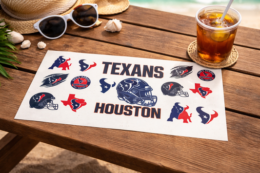 16oz Texans UV DTF Wrap